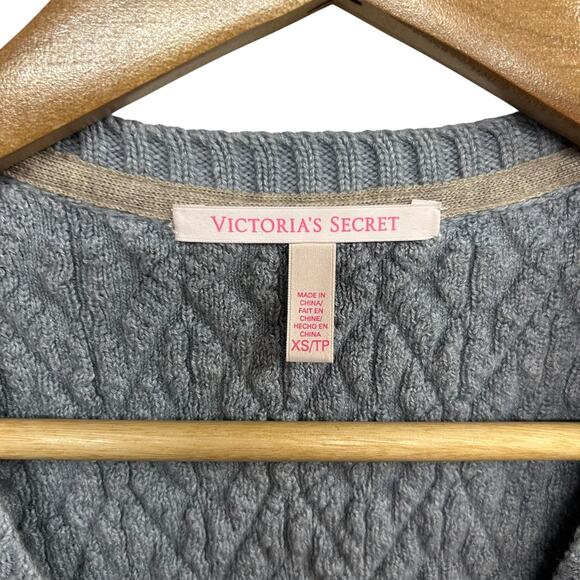 Cozy Minimalist‎ Asymmetrical Zip Sweater Jacket Victoria’s Secret Gray XS - Picture 4 of 7
